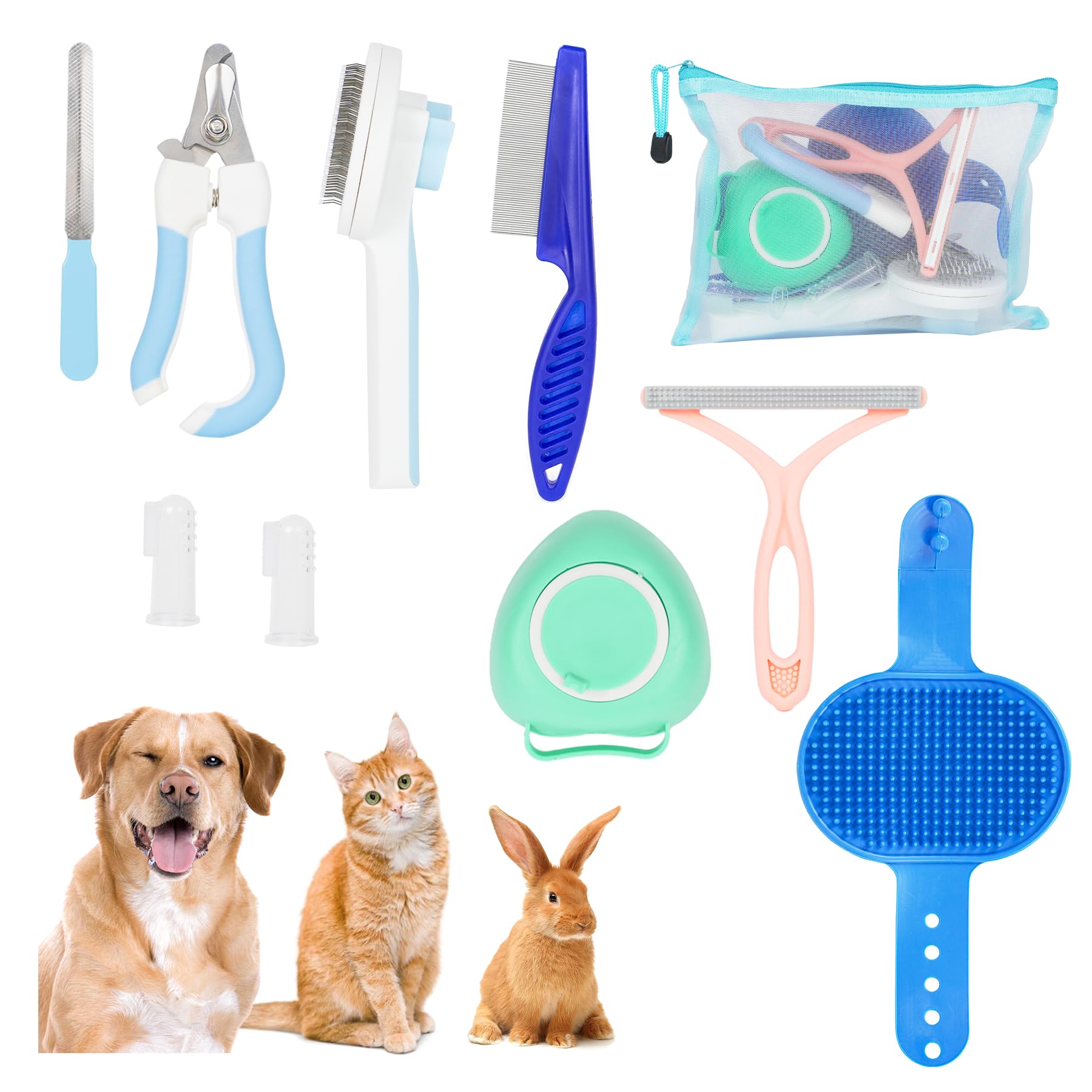 9 Pcs Complete Pet Grooming Set