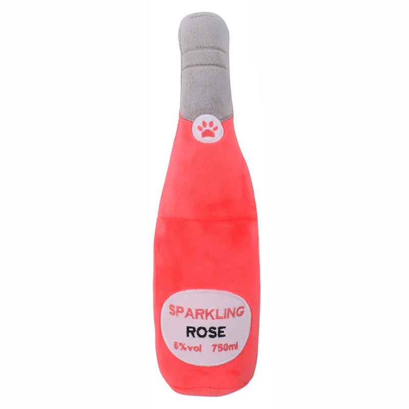 Plush Pet Playtime Trio - Wine Bottle, Donut & Teeth Stick