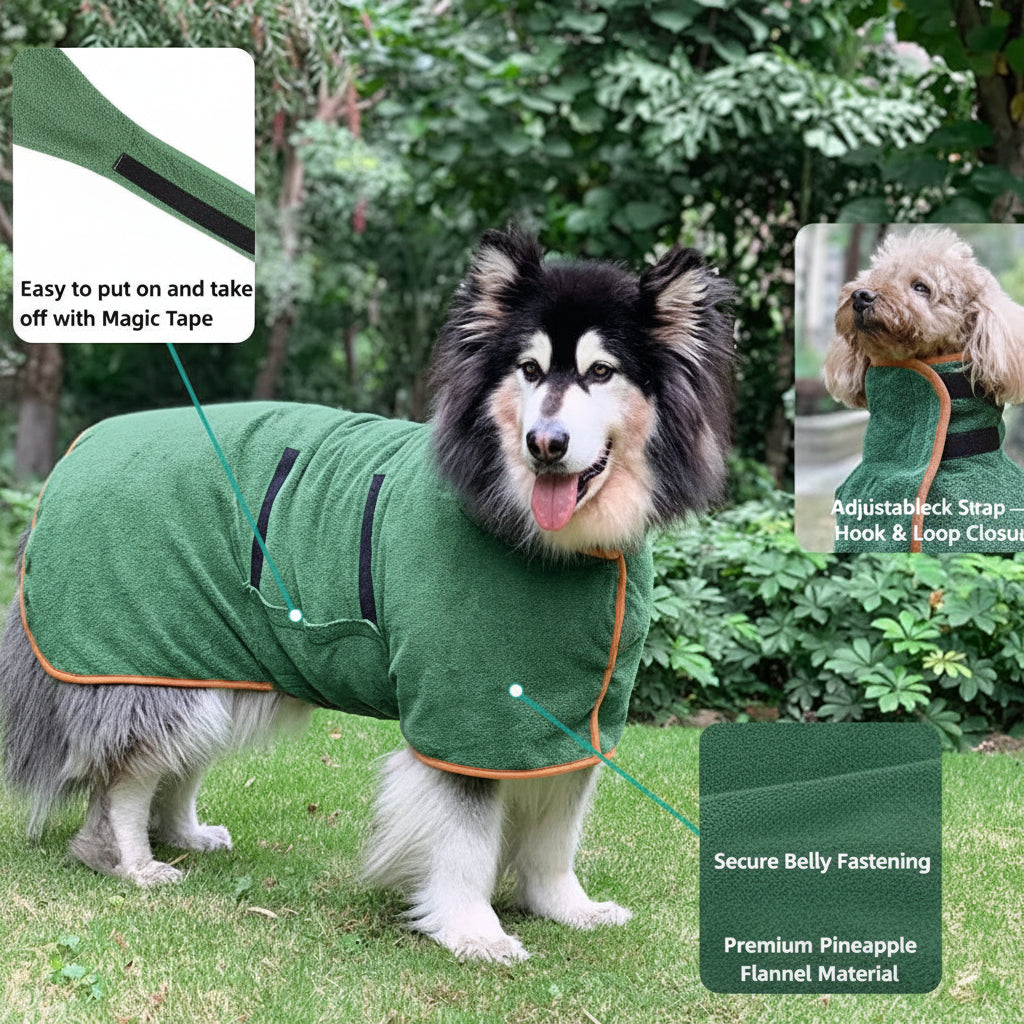 Dog  Bathrobe Fast Drying Towel