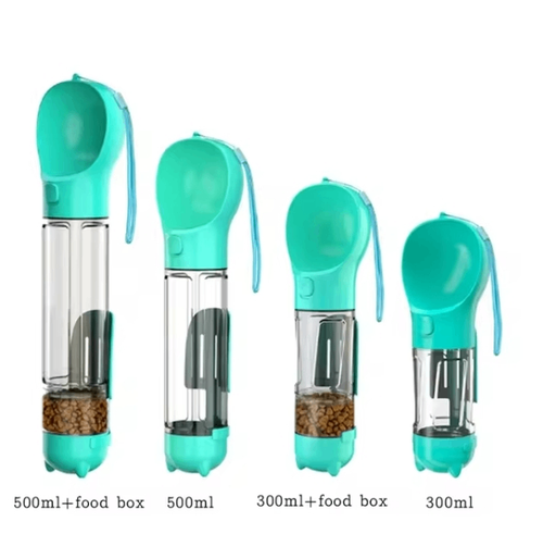 3-in-1 Portable Dog Water Bottle, Food Container and Waste Dispenser