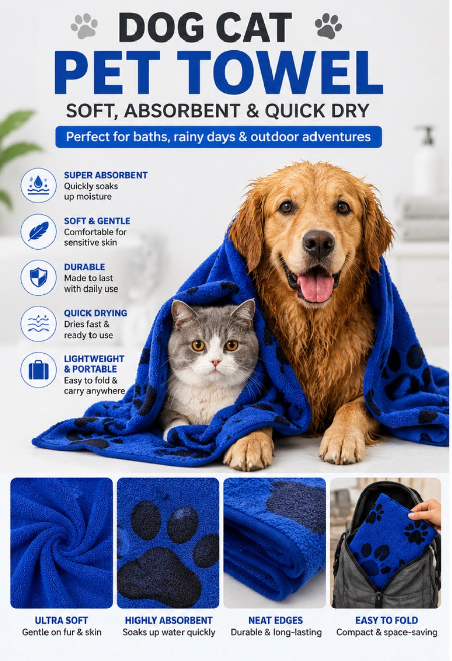Dog Cat Pet Towel