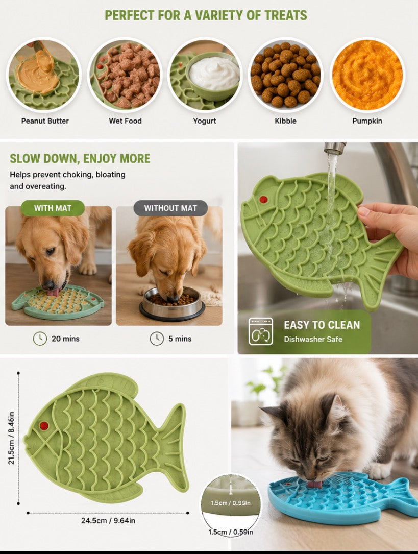 Slow Feeder Licking Mat for Pets