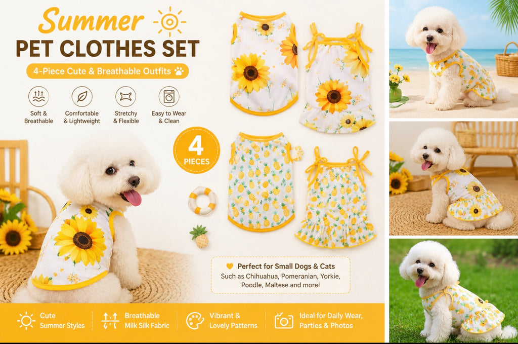 Summer Pet Clothes Set