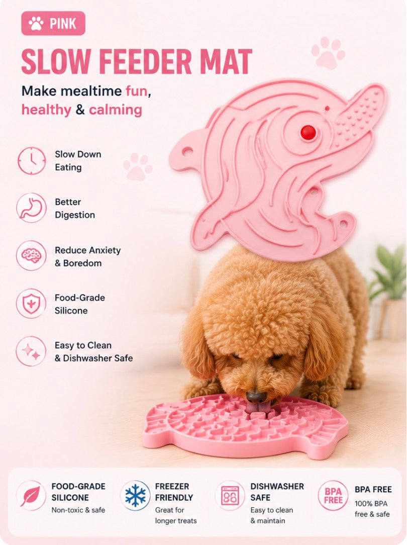 Slow Feeder Licking Mat for Pets