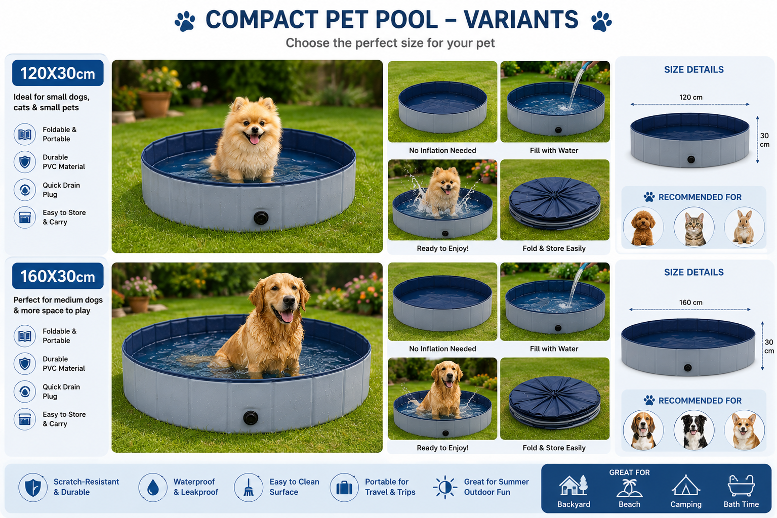 Compact Pet Pool