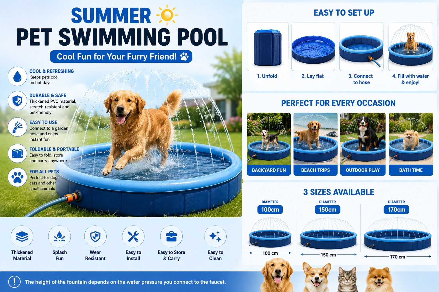 Summer Pet Swimming Pool