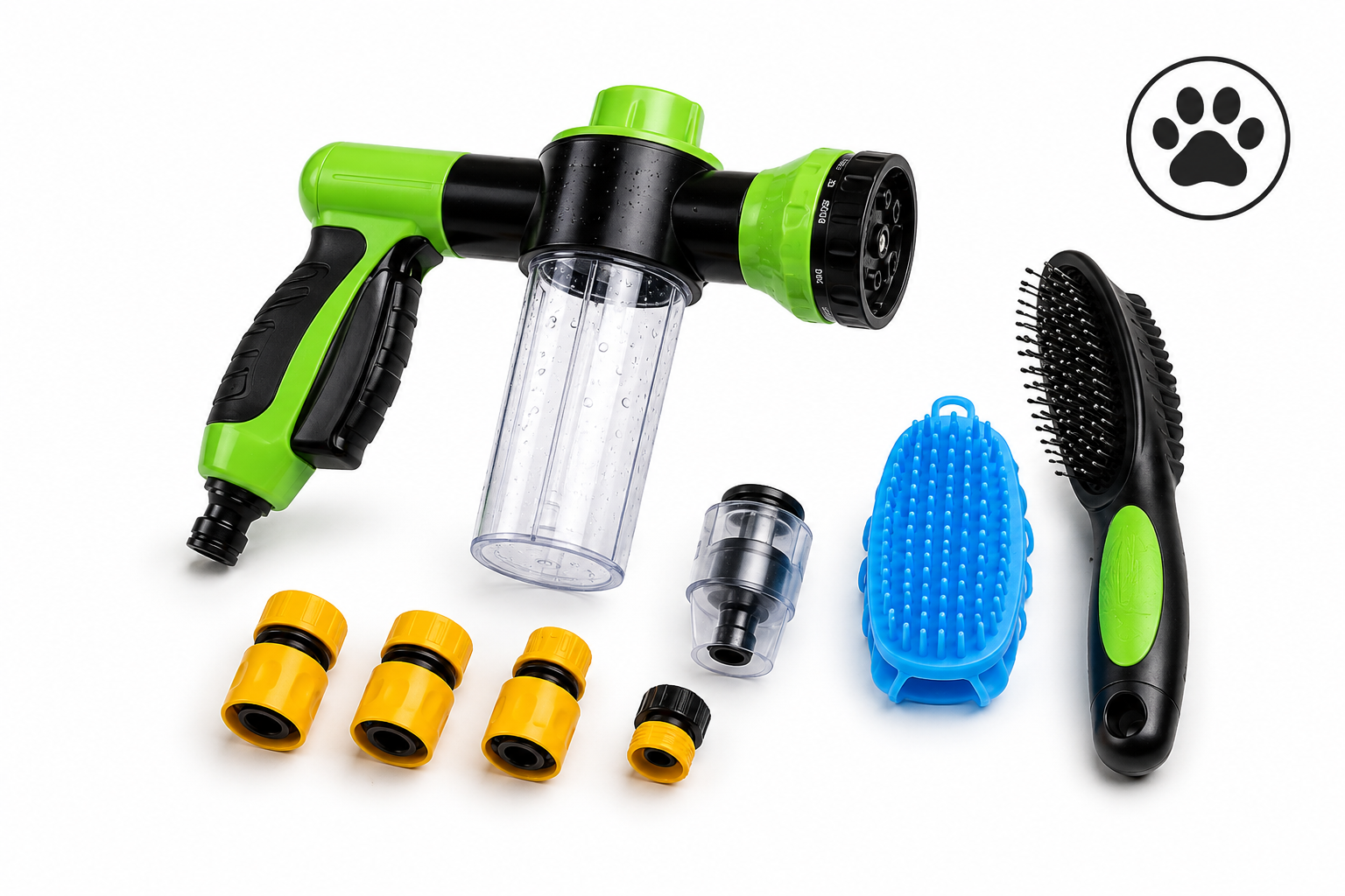 Multi-Purpose Pet Wash Kit with 8 Spray Patterns