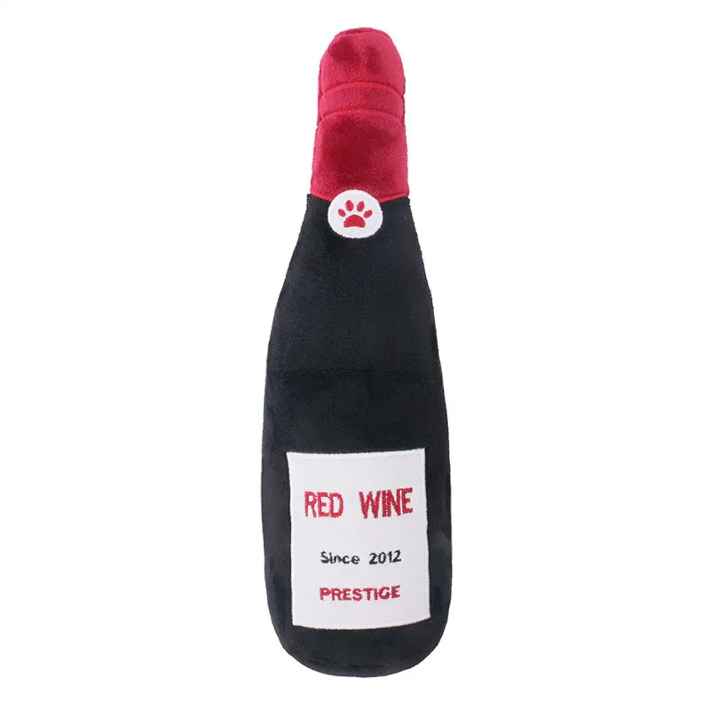 Plush Pet Playtime Trio - Wine Bottle, Donut & Teeth Stick